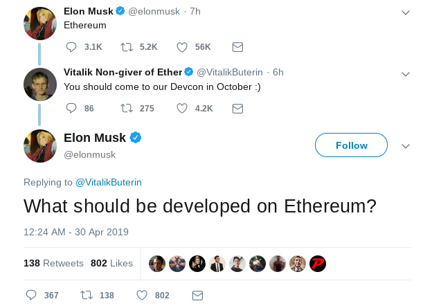 Elon Musk and Vitalik Buterin