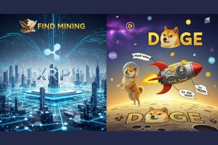 XRP and DOGE holders can easily earn daily passive income with Find Mining's fully automated cloud mining strategy