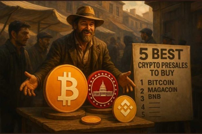 Bitcoin, MAGACOIN FINANCE & BNB Highlighted as 5 Best Crypto Presales to Buy This Week