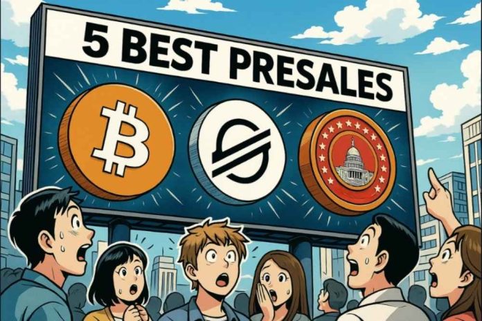 Bitcoin, Stellar & MAGACOIN FINANCE Ranked Among 5 Best Crypto Presales With 28x Upside
