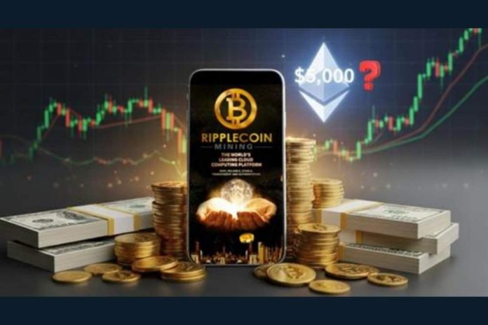 Is ETH hitting a new all-time high? Ripplecoin Mining launches a cloud mining app, enabling daily returns on multiple currencies.