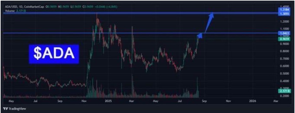 Cardano Hits $1.00 Again But Could Rollblock Be The One To Watch?