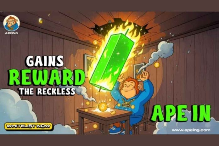 Only a Few Whitelist Slots Left: Apeing Surges Ahead While SHIB Losses Reach 28.8% and PEPE Slips