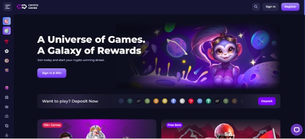 Crypto-Games.io provably fair casino and sportsbook with Bitcoin deposits and fast payouts.
