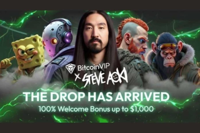 BitcoinVIP Takes Crypto Gaming Mainstream with Steve Aoki-backed Platform Upgrade and Entertainment Partnership
