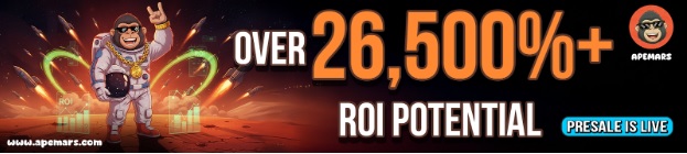 1 Billion Tokens Gone Already? APEMARS Top Meme Coin Presale Stage 2 Live With 26,500% ROI, Beat BONK & Fartcoin to the Moon