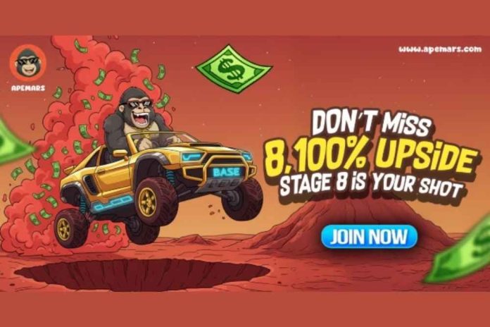 The Stage Before Regret: After Pepe and Fartcoin, APEMARS Quietly Joins Next 100x Meme Coin Discussion with Stage 8 at 0.00006651