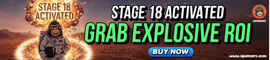 Which Top 5 Coins Are Making Market News Today? APEMARS Takes the #1 Spot With its Stage 18 Pricing Advantage