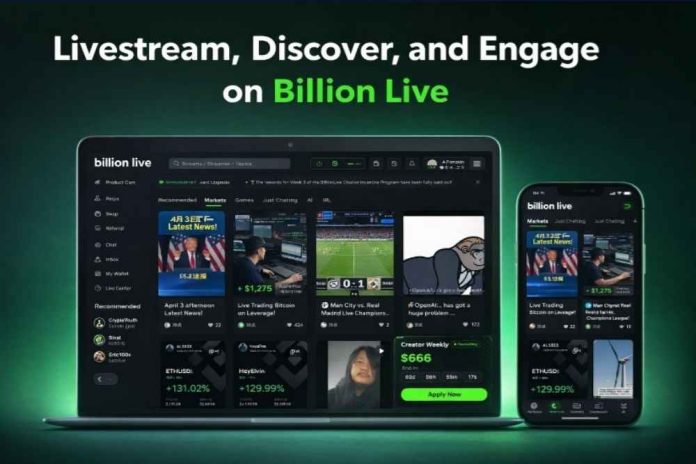 Billion Launches the First Live-Streaming Frontend for Prediction Markets
