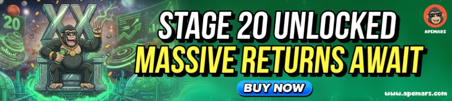 Best Crypto Coins to Buy Now? Dogecoin and Pepe Stay Strong, Yet APEMARS Stage 20 Could Turn $4K Into $556K With ROCKET250