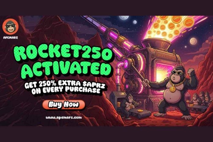 APEMARS Could Turn $4K Into $180K With ROCKET250 Bonus as the Best Meme Coin Presale To Buy While PNUT Gains 1.21% and ApeCoin Volume Surges