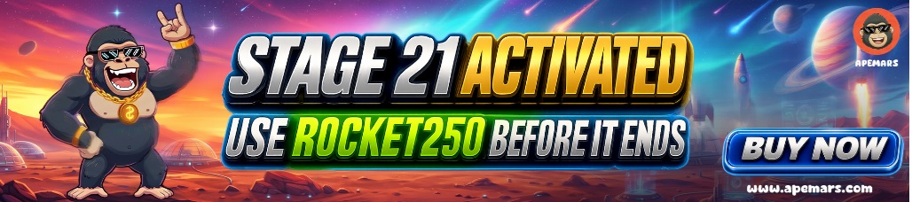 APEMARS Could Turn $4K Into $180K With ROCKET250 Bonus as the Best Meme Coin Presale To Buy While PNUT Gains 1.21% and ApeCoin Volume Surges