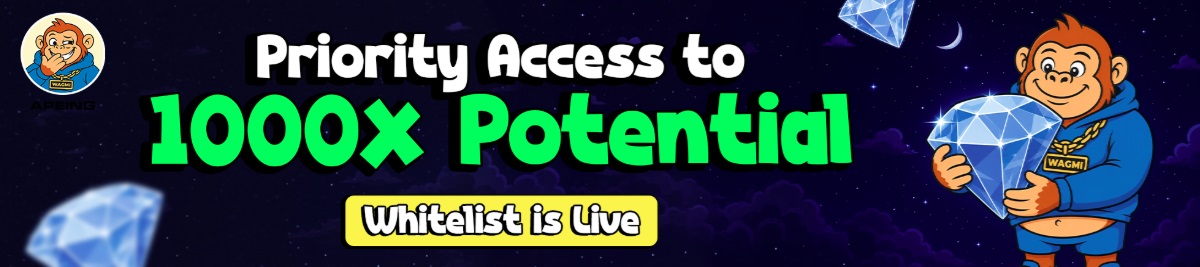 Regret Missing Litecoin at $1.11 and Hedera at $0.0098? Apeing Draws Attention as the Next 100x Crypto With Limited Whitelist Spots