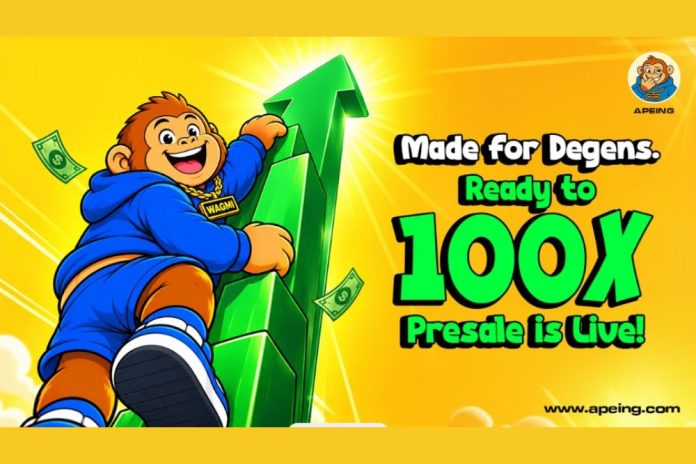 Last Chance to Turn $5K Into $100K? Apeing’s Best Meme Coin Presale Stage 4 Ends in 24 Hours - Grab 2000% ROI and 85% APY